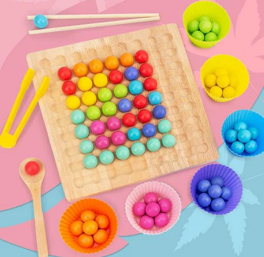 TinyBead - Wooden Montessori Matchende Puslespill Spill