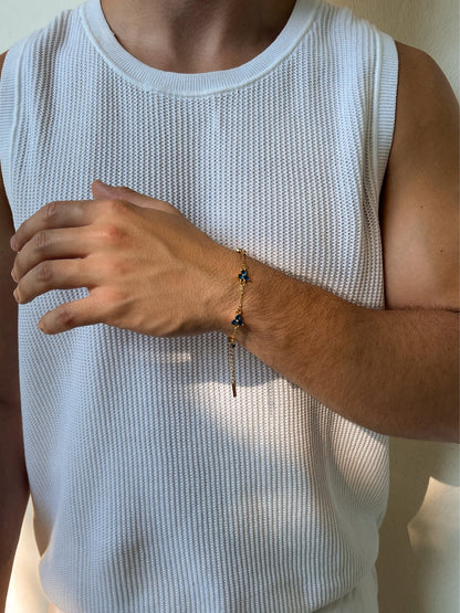 LuckyVibe - Armbånd med anheng av gullkløver med justerbar passform for lykke og positivitet