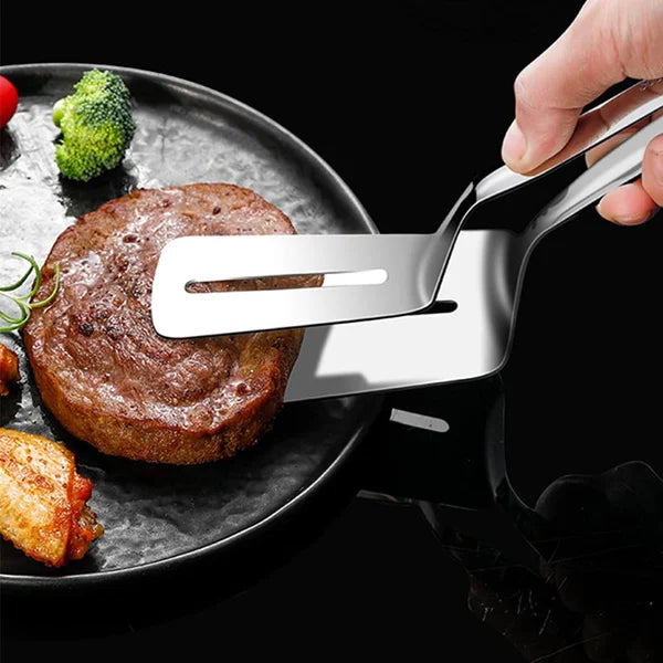 EasyGrip - Multifunksjonell Spatel med Tenger for Perfekte Måltider