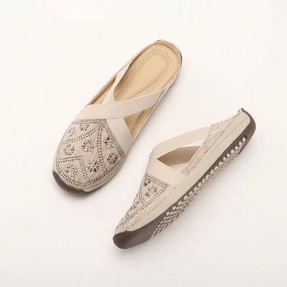 Olivia - Casual slip-on-sko med kryssremdesign