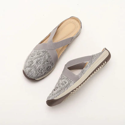 Olivia - Casual slip-on-sko med kryssremdesign