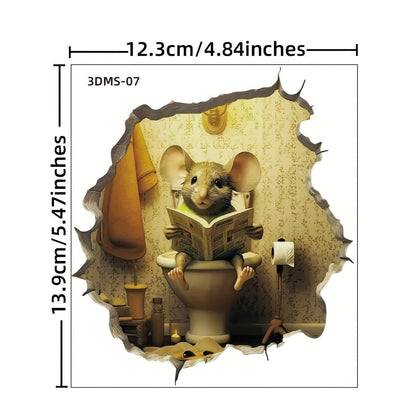 HomeWhimsy - 3D-mus veggklistremerke for et lekent preg