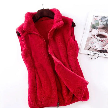 Myra - Ermeless Vest med Ståkrage og Glidelås