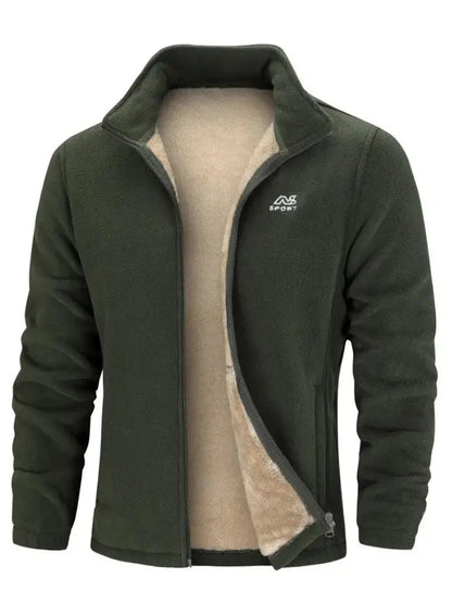 Leif - Myk fleecejakke med ståkrage og glidelås