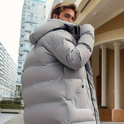 Anders - Lang Jakke med Lange Ermer og Justerbar Hette