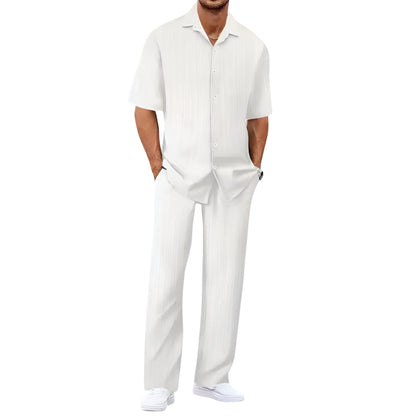 Steave – Todelt sett med kortermet topp og bukse med lommer