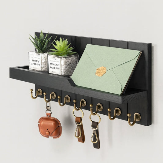 EntryRack – Nøkkelholder med Hylle og 7 Kroker