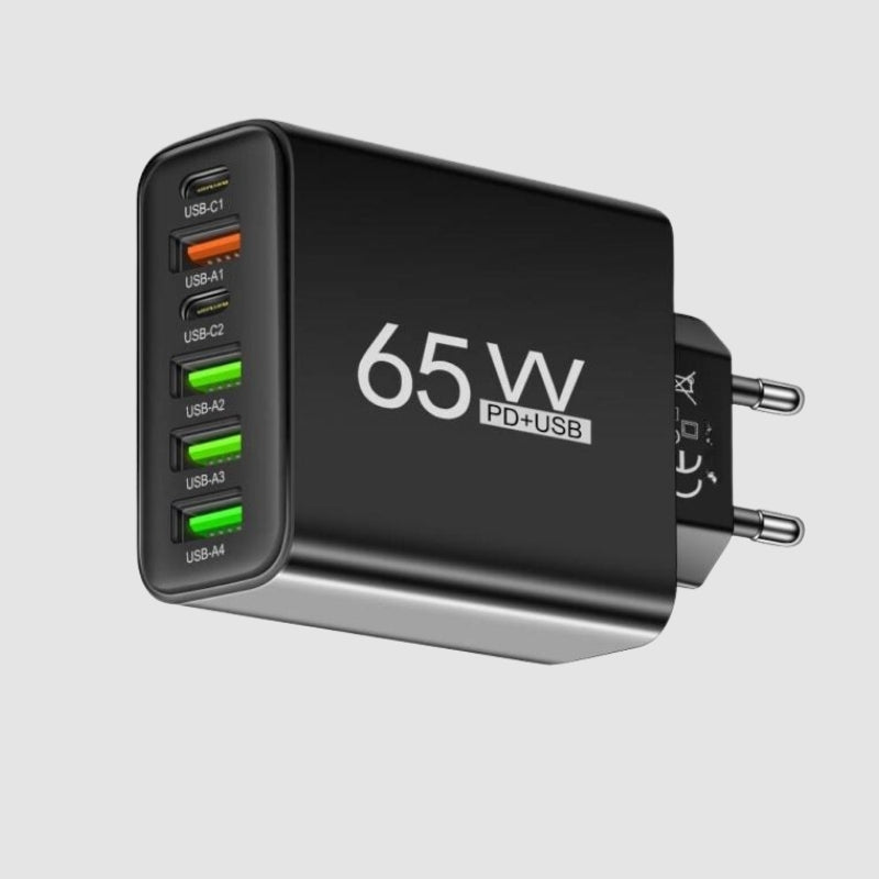 ChargeHub – Kompakt multi-port hurtiglader for multifunksjonsbruk