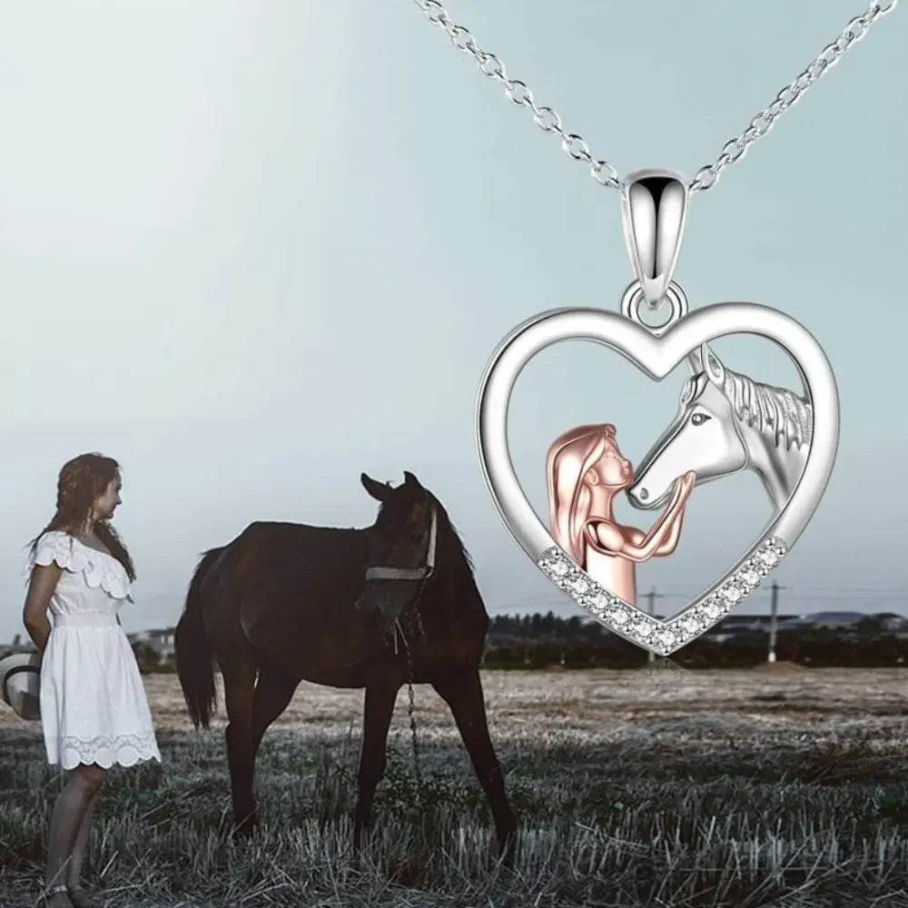 HorseHeart - Perfekt Halskjede For Hesteelskeren | 1+1 Gratis