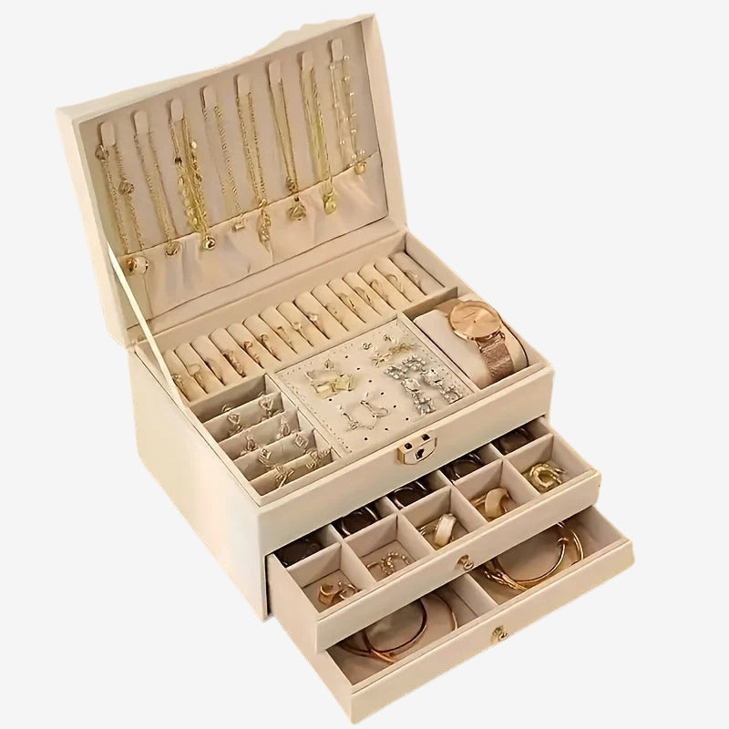 LuxeStash – Smykkeskrin med Flere Lag og Skuffer