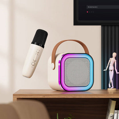 EchoTune – Kompakt mini karaokehøyttaler med trådløse mikrofoner og klar lyd