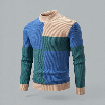 George – Langermet Genser med Rund Hals og Ribbestrikket Detalj