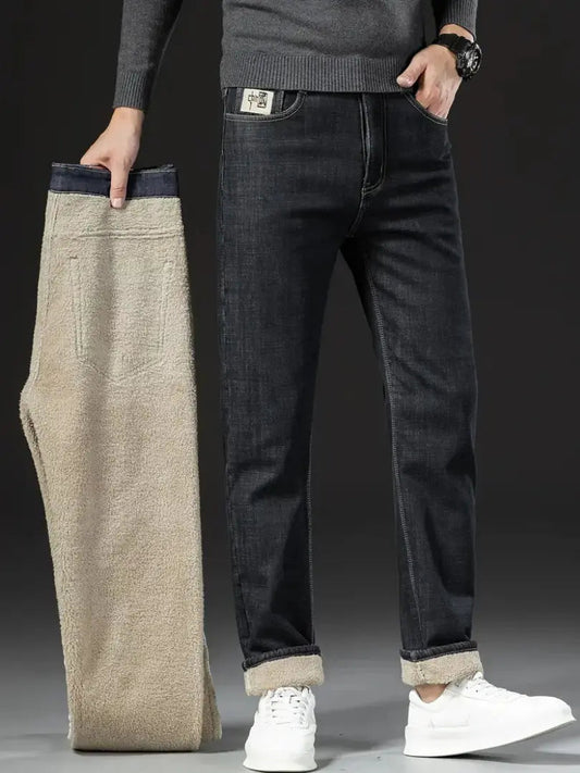 Runar - Fleecefôret denimbukse for ekstra varme og stil