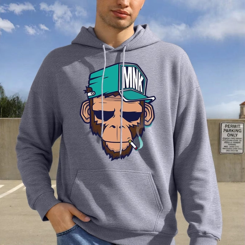 Alex – Hettegenser med Lange Ermer, Frontlommer og Ribbekanter