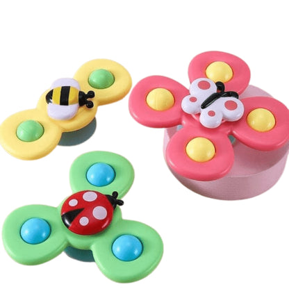 BabyWhirl – 3 delt sanse spinnerleketøysett for tidlig utvikling