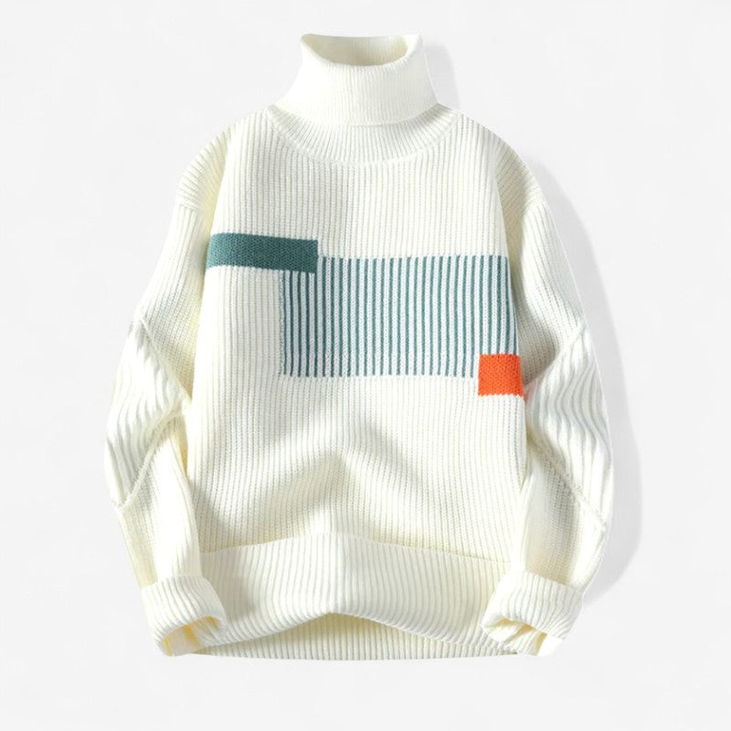 Banner – Langermet Genser med Høyt Hals