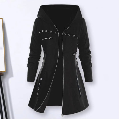 Valencia – Langermet Hettejakke med Glidelås og Lommer