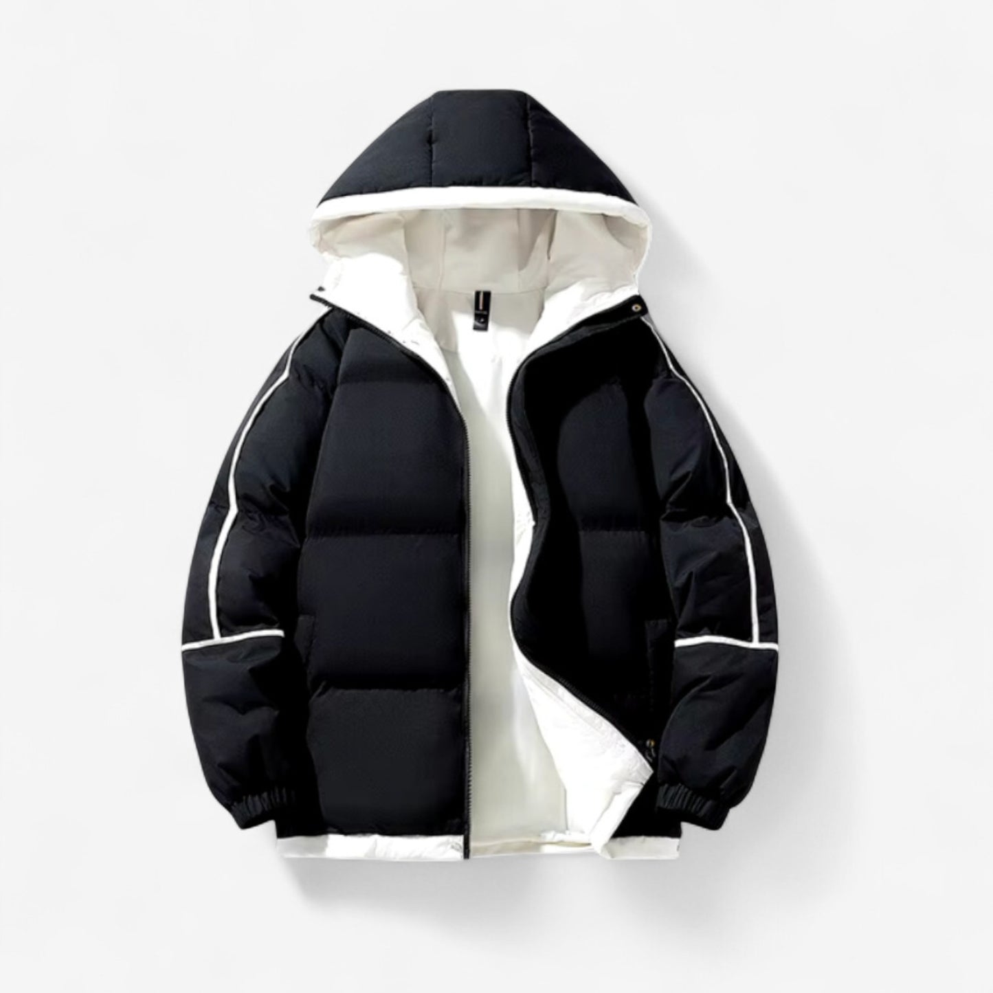 Ivy – Vattert parkas med hette og glidelås foran