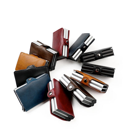 VaultShield – RFID-Blokkerende Lommebok med Doble Popup-Kortholdere