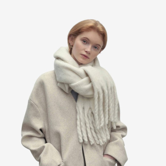 Sophia – Stor Skjerf med Dusker for Allsidig Bruk