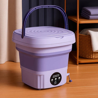 WashMate – Bærbar Mini Vaskemaskin med Sammenleggbart Design