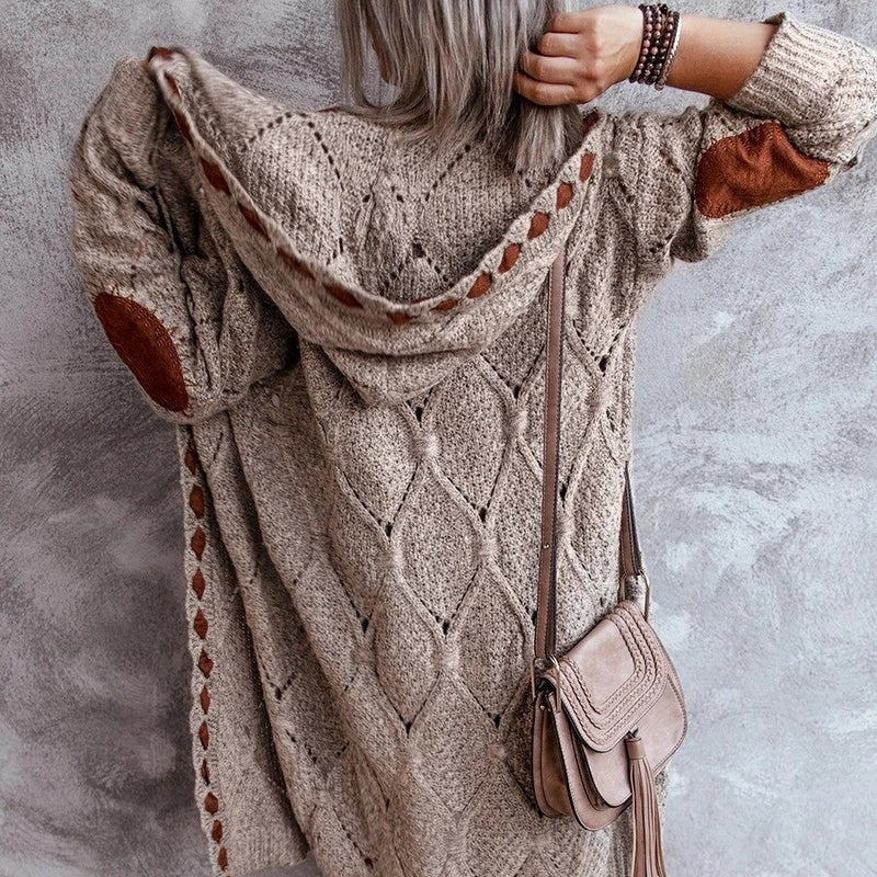 Natalie – Hettecardigan med Lange Ermer og Ribbestruktur