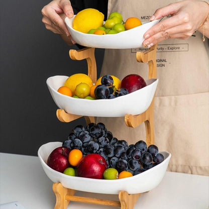 FruitStack – Moderne Fruktbolle med Avtakbare Multi-Nivå Skuffer