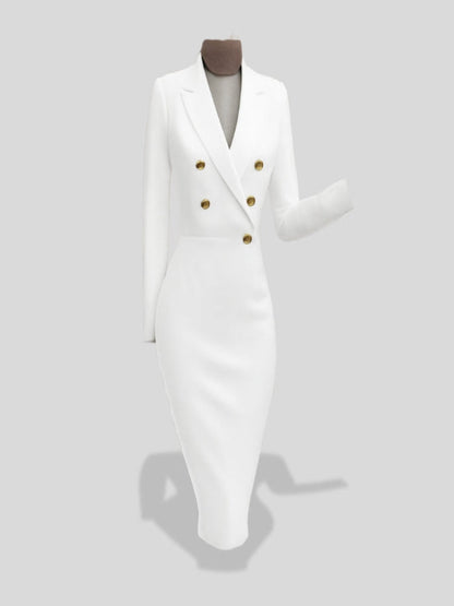 Verena – Dobbelspent blazer med skreddersydd silhuett og knapper