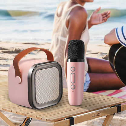 EchoTune – Kompakt mini karaokehøyttaler med trådløse mikrofoner og klar lyd