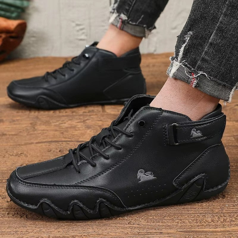 Tobias – Snøresko med Rund Tå og Borrelås