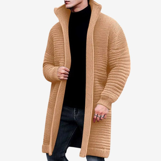 Martin – Langermet Åpen Front Cardigan med Ribbe detaljer