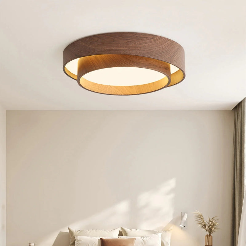 LumaWood – LED Taklampe med Treinnslag