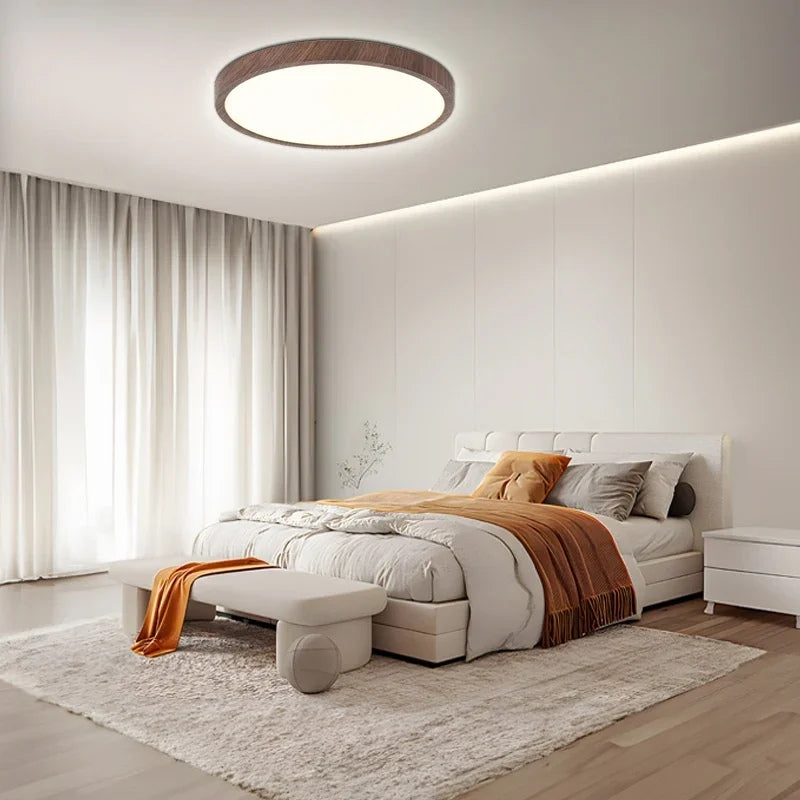 LumaWood – Rund taklampe med justerbare lysinnstillinger
