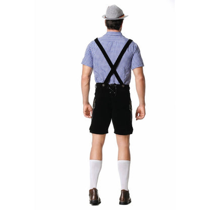 Lukas – Oktoberfest Lederhosen-kostyme med skjorte og seler
