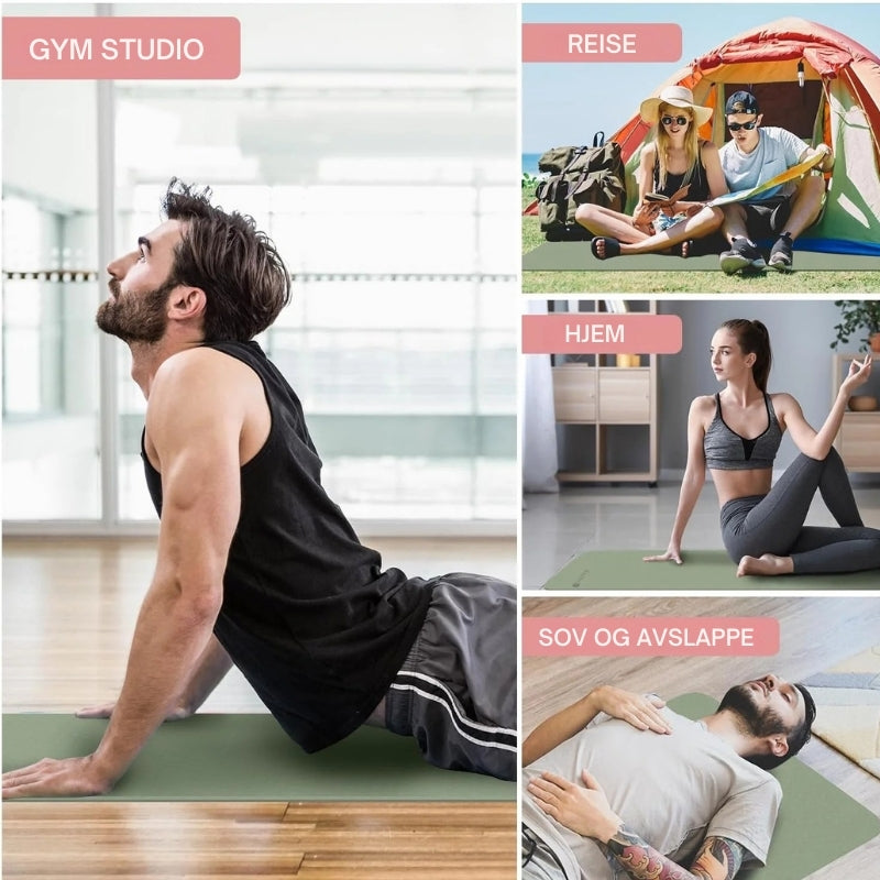 AlignMat - Sammenleggbar yogamatte med sklisikker overflate og bærbarhet