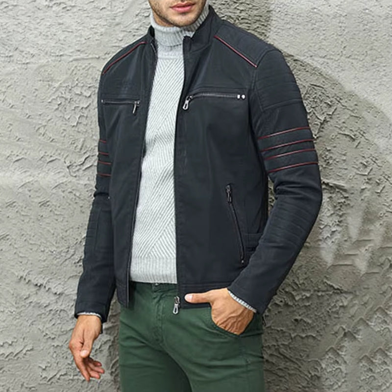 John – Langermet Jakke med Glidelås og Flere Lommer