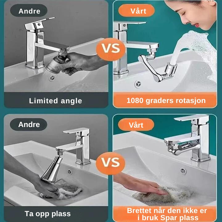 EasyClean - 1080° Vidvinkel Roterende Sprutfilterkran
