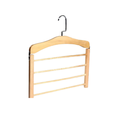 WoodFlex – Multifunksjonell Kleshenger i Tre med Plassbesparende Design