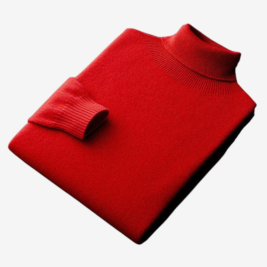 Anton – Langermet genser med høy hals og slim fit