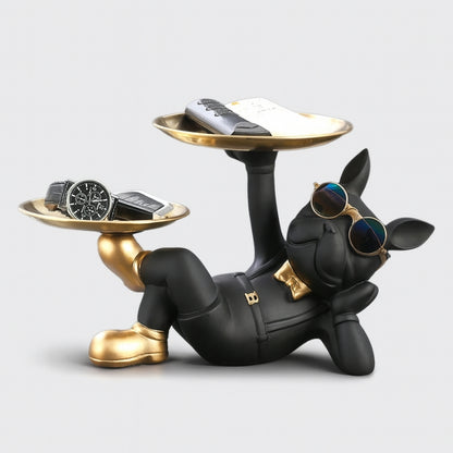 HomePaws – Hundeskulptur med brett til nøkler og mynter