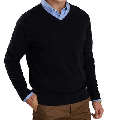 Lennart – Genser med V-hals og lange ermer til hverdagsbruk