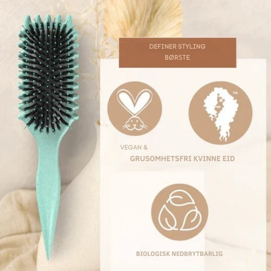 WaveSculpt - Frizz kontroll  3-i-1 stylingbørste med sidekant