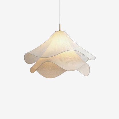 WavyLight – Stoff Taklampe med Lagdelt Bølget Skjerm