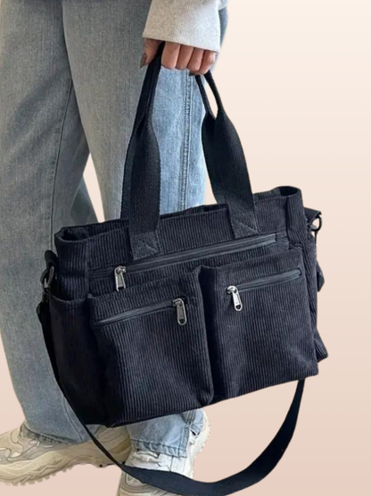 Lena - Romslig veske med funksjonelle lommer med glidelås