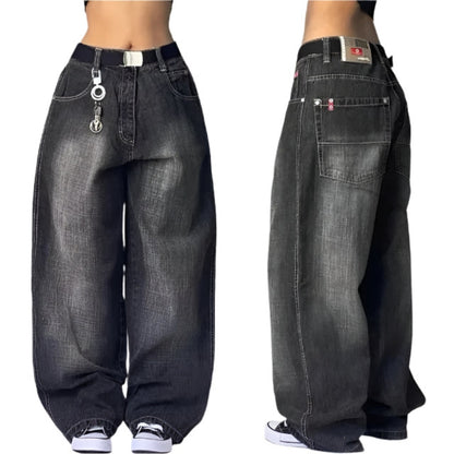 Raya – Trendy oversized bukser med flere lommer og vid benpassform