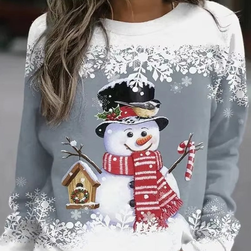 Harper – Langermet Skjorte med Trykt Mønster og Rund Hals