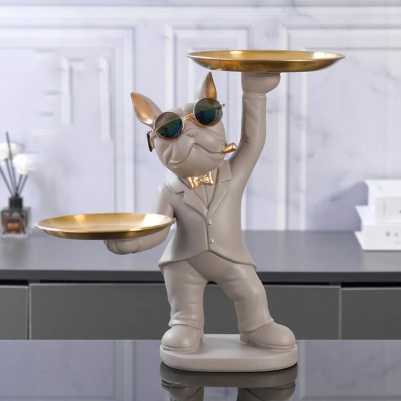 HomePaws – Hundeskulptur med brett til nøkler og mynter