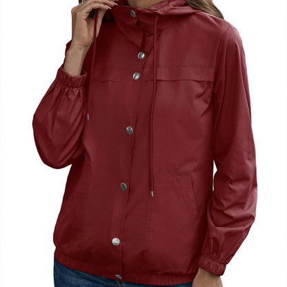 Xenia - Lett jakke med hette, justerbar hette og lange ermer