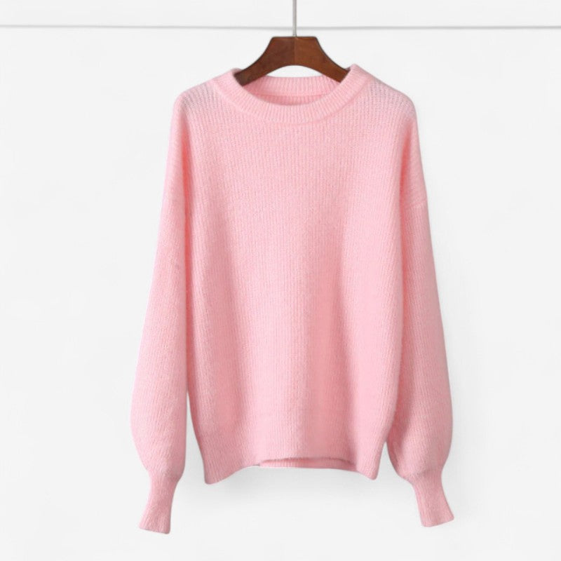 Isla – Genser med rund hals og lange ermer