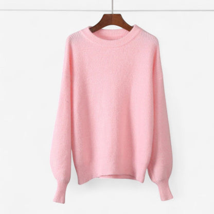 Isla – Genser med rund hals og lange ermer